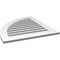 Ekena Millwork Quarter Round Top Left Surface Mount PVC Gable Vent w/ 3-1/2"W x 1"P Standard Frame, 28"W x 32"H GVPQL28X3201SF - alternate 4